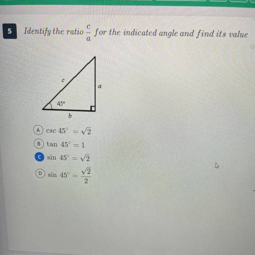 Identify the ratio c/a for the indicated angle and find its value?:) Anyoone