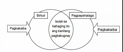 Panuto: Gamit ang Venn Diagram, ibigay ang pagkakaugnay at pagkakaiba ng birtud at pagpapahalaga. G