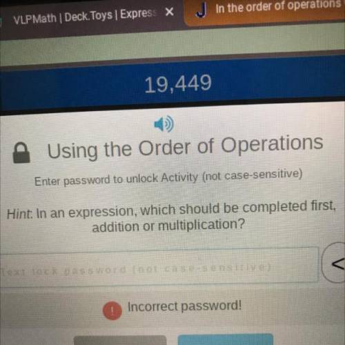 In an expression when should be completed addition or multiplication