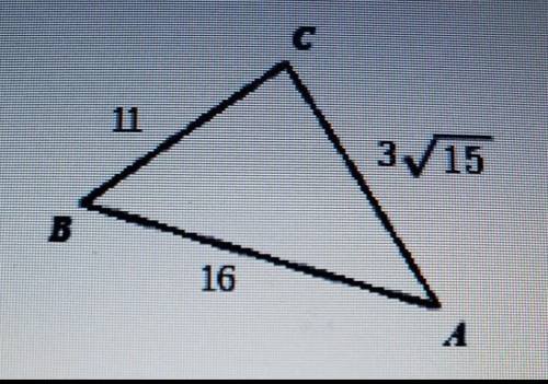 If the three lengths form a triangle, then determine if the three lengths form an acute, right, or