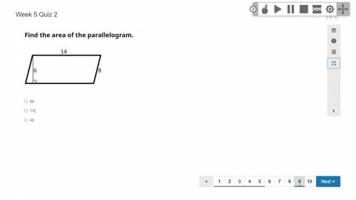 Find the Area of the Parallelogram.