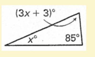 Referring to the figure, find the value of x