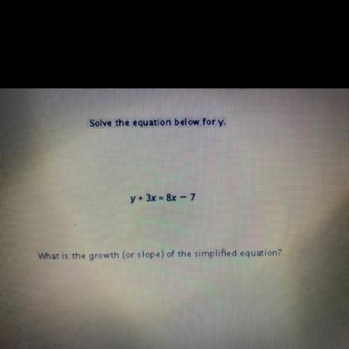 What is the growth (or slope) of the simplified equation??