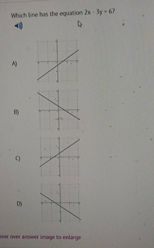 Which line has the equation 2x - 3y = 67​