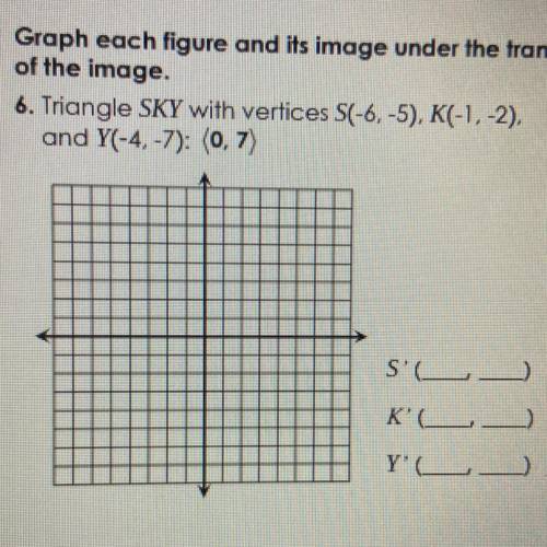 craft each figure in its image under the translation along to give in vector. Give the coordinates