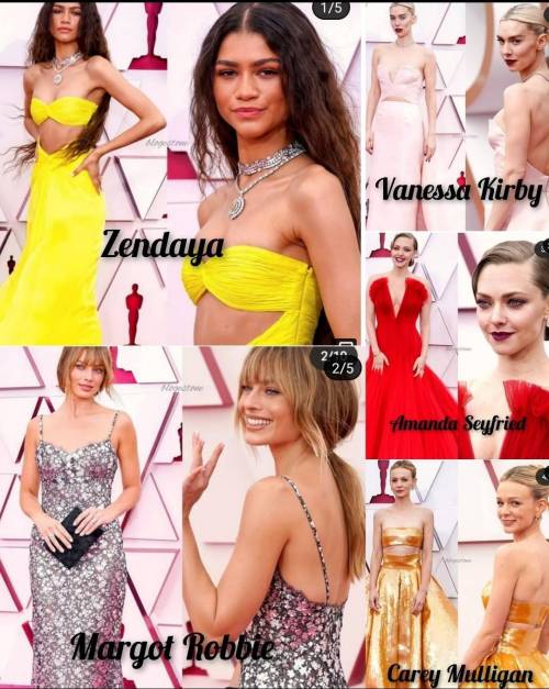 Which is your favourite Oscar fashionable dress ?

choose any 3 from - zendaya , Margot Robbie, Va