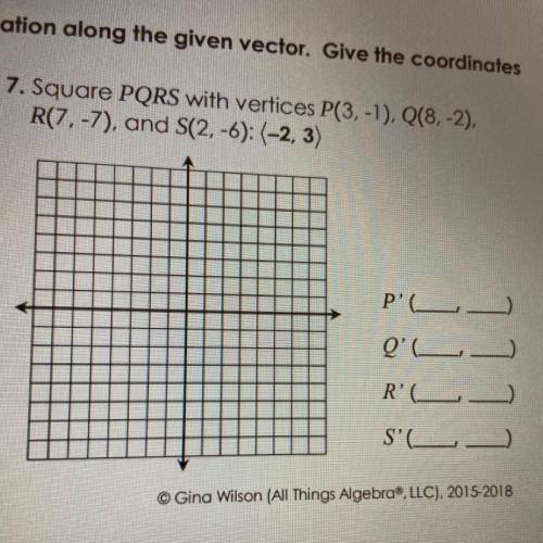 Give coordinates of image. Vector is given. 
PIC INCLUDED PLZ HELP ME