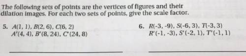 Can someone PLEASE help me with this? The following sets of points are the vertices of figures and
