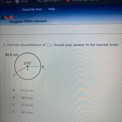 What is the circumference of L please I need help quick.