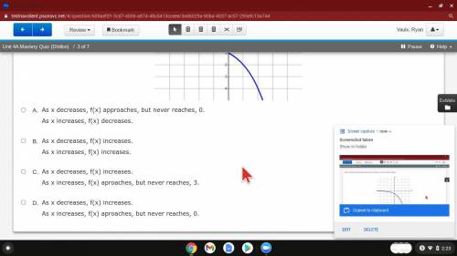 Which statemnets best decrides the end behavior of the function below?