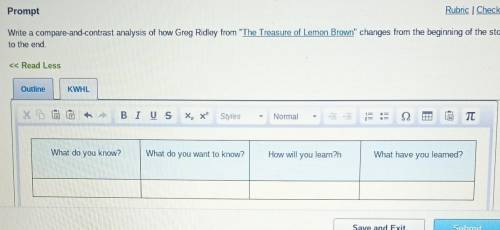 Write a compare and contrast analysis of how Greg Ridley from The Treasure of Lemon Brown changes