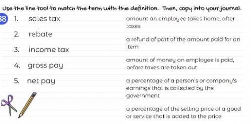 Match up the word with the definition