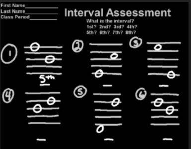 7. Draw the Syn-co-pa Rhythm
 

8. Draw an interval of a 5th
9. Draw an interval of an Octave
10. D