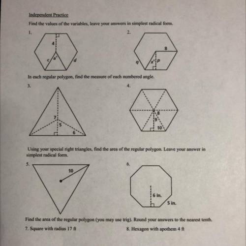 Guys please if anyone can answer these 8 problems with work I will give insta brainliest, I really