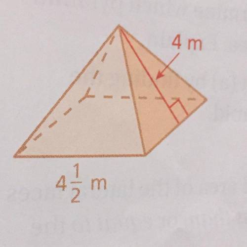 Find the surface area of the regular pyramid