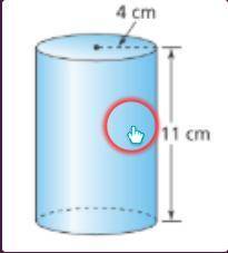 What is the surface area of the cylinder?

A)176 cm^2
B)376.8cm^3
C)376.8cm^2
D)120 cm^2