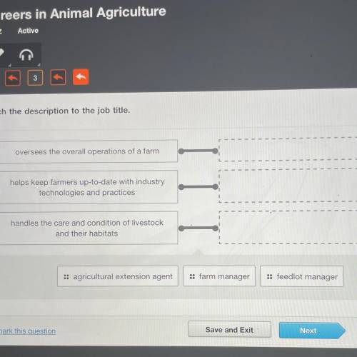 Match the description to the job title.

oversees the overall operations of a farm
helps keep farm