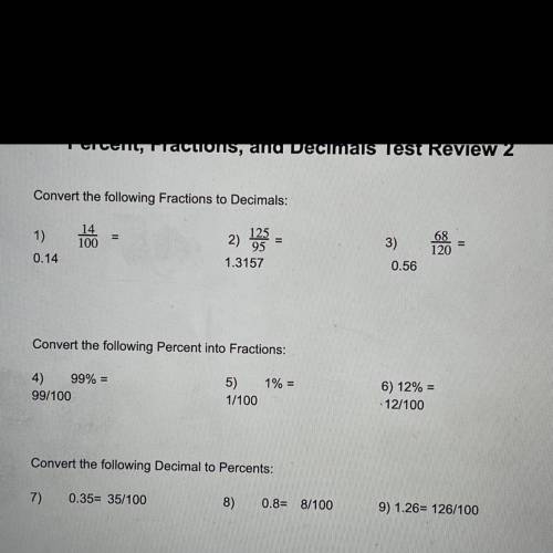 Tell me if i did these correctly and i will mark you brainiest