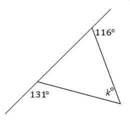 8. solve for k. Shown in the diagram below.