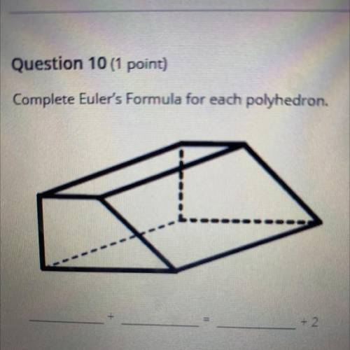 Complete Euler's Formula for each polyhedron.
+2