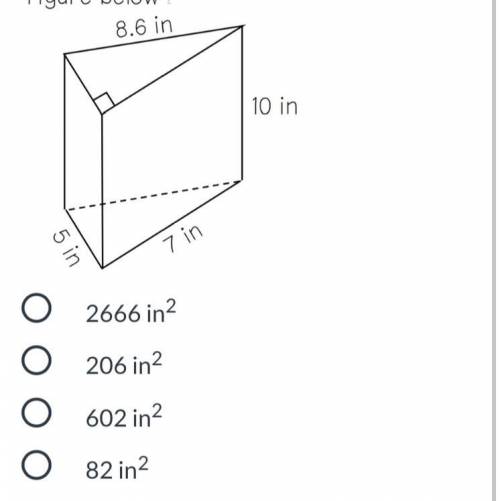 What is the lateral surface area of the figure below
