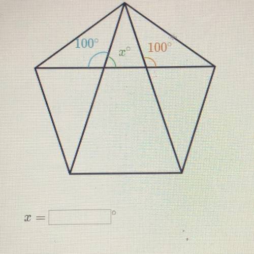 What does x equal here?