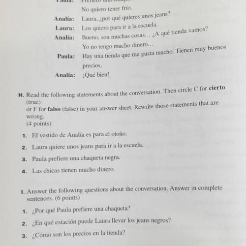 Only do the “1- Answer the following questions about the conversation answer in complete sentences.