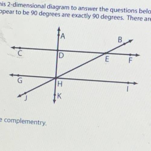 Instructions: Use this 2-dimensional diagram to answer the questions below. Circle 'true' or 'false