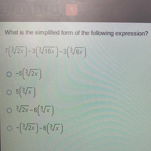 What is the simplified form of the following expression?