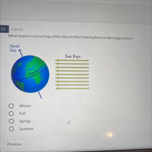 What season is occurring within the northern hemisphere in the image below?