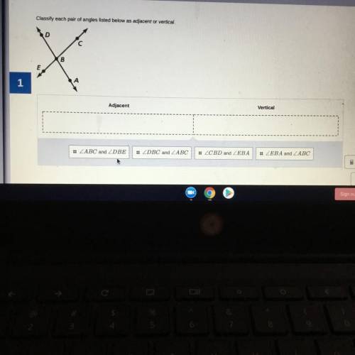 Can someone PLEASE HELP FOR 15 POINTS!

(Classify each pair of angles listed below as adjacent or