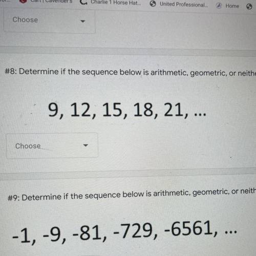 Determine the sequence