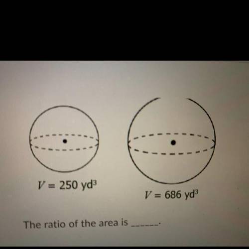 What’s the ratio of the area?
250/686
25/49
5/7
125/343