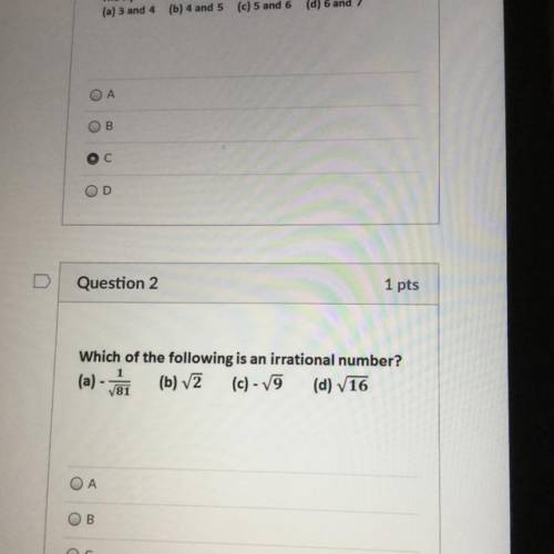 Which of the following is an irrational number?