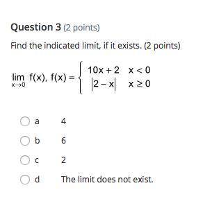 Find the indicated limit, if it exists. 
See file below.