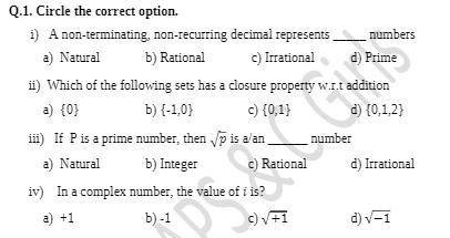 Choose the CORRECT options. 
Spam answers will be reported immediately, mark my words.