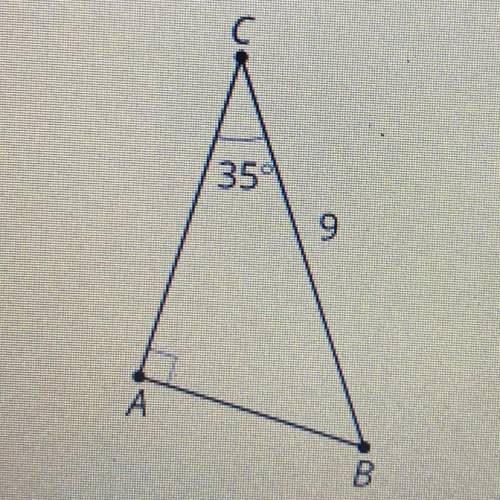 Find the missing measurements in triangle ABC. Round your answer to the nearest tenth if necessary.