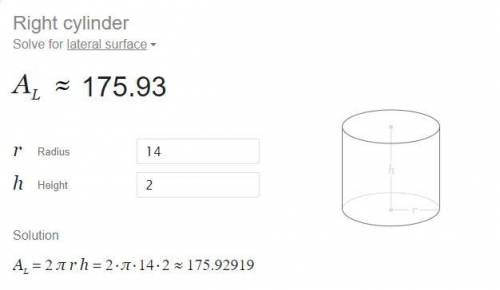 Find the lateral surface area of the cylinder. Round your answer to the nearest tenth.

Im not too