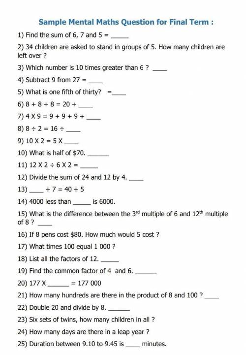 Answer all of them please easy math questions for 20 points ​