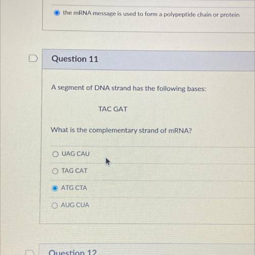 Please help me,

A segment of DNA strand has the following bases:
TAC GAT
What is the complementar