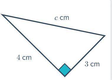 43. Find the length of the hypotenuse in this triangle.