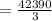 =  \frac{42390}{3}