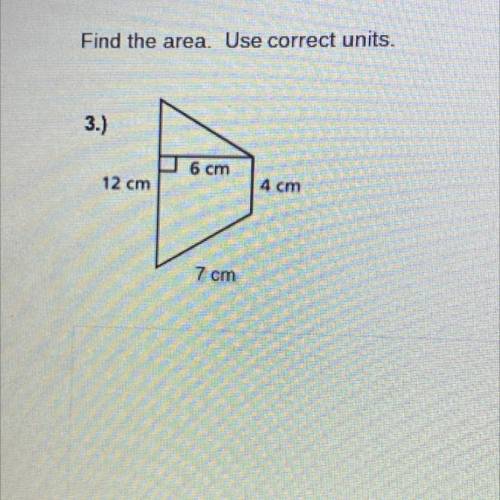 What is the area please help asap!