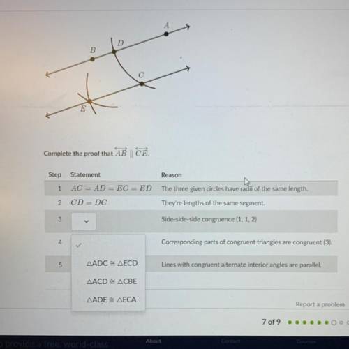 The circles centered at points A, C, and D have radii of length AC.

(will give Brainliest) - 90 p