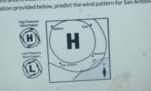 Question 1 The general pattern of winds around a high-pressure area is clockwise, or outward. The g