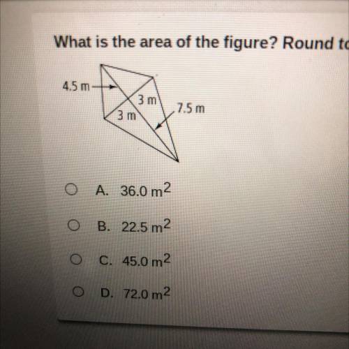 What is the area of the figure? Round to the nearest tenth