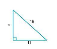 For the following right triangle, find the side length x. Round your answer to the nearest hundredt