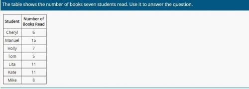 Pt.2

What is the median number of books read?
Answer options with 5 options
A.5
B.8
C.9
D.10
E.11