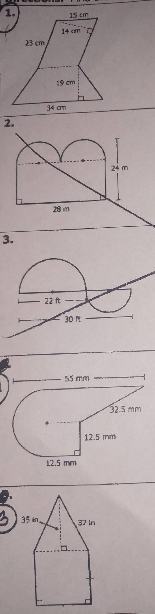 Unit 11 volume and surface area. homework 3 area of a composite figure.

find the area of the figu