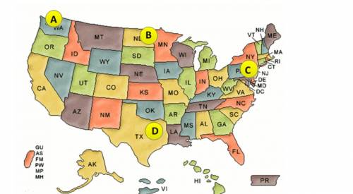 PLZ HELP a new political movement is starting in California. Which of the following areas indicates